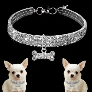 Collar Elástico de Lujo Moderno con 3 Hileras de Diamantes de Imitación para Perros y Gatos, con Decoración de Cristal, Diseño Simple, Brillante, Accesorio para Mascotas - Product Image 6