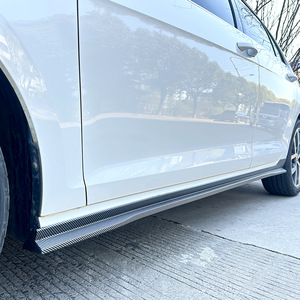 Amp-Z Side Skirt For Volkswagen Golf Mk7 7.5 2013-2019 Piano Black Carbon Fiber Texture Matte Finish - Product Image 3