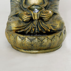 Statuette <span class=keywords><strong>solaire</strong></span> de bouddha <span class=keywords><strong>zen</strong></span> asiatique, <span class=keywords><strong>fontaine</strong></span> avec batterie, touches d'eau en résine, pour jardin et arrière-cour - Product Image 5