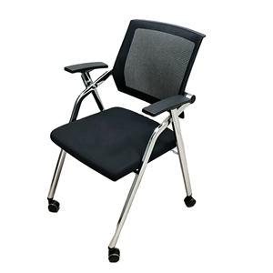Silla de Conferencia Moderna K, Silla de Oficina Plegable con Reposabrazos Ajustables, Estructura Metálica, Asiento de Tela - Product Image 5