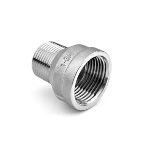 Stainless steel reducing internal and external thread nipple reducing socket banded for pipe fitting