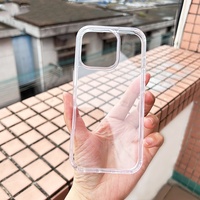 GSCASE Coque de Luxe Anti-Choc Anti-Jaunissement Transparente en TPU+PC Bayer pour iPhone 15 Pro Max 16 17 Pro