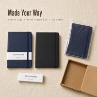Carnet Moleskine personnalisé avec logo, couverture rigide en cuir PU, journal OEM en gros, reliure cousue, A5 B5 ligné, 100 feuilles