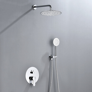 Juego de Grifos de <span class=keywords><strong>Ducha</strong></span> Ocultos de Latón, Mezclador de <span class=keywords><strong>Ducha</strong></span> Termostático para Baño con Efecto Lluvia - Product Image 3