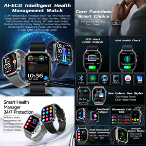 OEM ODM สมาร์ทวอทช์คาร์ดิโอแกรมที่กำหนดเอง ECG เครื่องวัดความดันโลหิตอุณหภูมิออกซิเจนในเลือด24ชั่วโมงการติดตามการนอนหลับ - Product Image 4