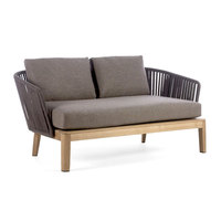 PurelyFeel nordique extérieur canapé cour en bois massif rotin chaise longue Villa hôtel extérieur Table basse meubles en bois de teck