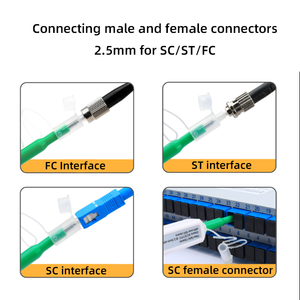 Limpiador de Conectores de Fibra Óptica FTTH de 800 Usos con un Solo Clic, SC FC ST 2.5mm Blanco para Instalación en Campo - Product Image 3
