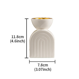 Bruciatore d'Incenso Moderno e Semplice a Forma di Arco, Bianco e Nero, Decorazione per la Casa e Festività Arabe del Medio Oriente - Product Image 6