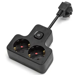 Spina a 2 vie, cavo corto da 5 cm, ideale per connessioni elettriche compatte e sicure. - Product Image 1