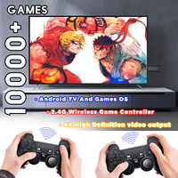 SYTA Nouveau Atv Android Game Stick 2 + 8/16 Go SMBOX H313 Mini Console de jeu vidéo avec deux contrôleurs