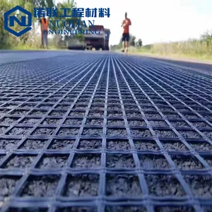 아스팔트 도로 건설용 역청 코팅 토양 보강 유리 섬유 지오그리드