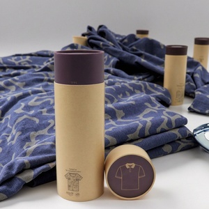 Tube en papier kraft écologique avec feuille d'aluminium alimentaire, tubes en carton personnalisés avec logo imprimé pour aliments et vêtements - Product Image 1