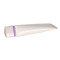Tubes à lèvres à vis triangulaires blancs doux au toucher pour cosmétiques Récipients de lotion en plastique pour crème solaire et maquillage