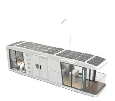 Maison préfabriquée bateau hôtel flottant de luxe autre/espace solaire Maison capsule Maisons préfabriquées modernes de luxe