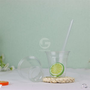 Gobelets à bulles jetables avec logo personnalisé, 300 ml, gobelets en plastique PET transparent - Product Image 2