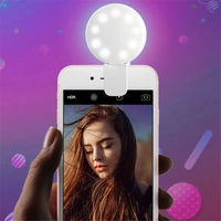 Lampe de remplissage en direct rechargeable, mini lumière annulaire portable pour selfie, mini lumière annulaire LED de bureau portable pour téléphone