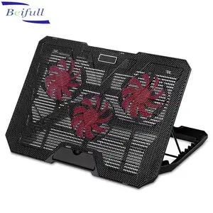 Super thin and light Easy take Metal mesh cooling pad for laptop stand with cooling fan up to 17inch