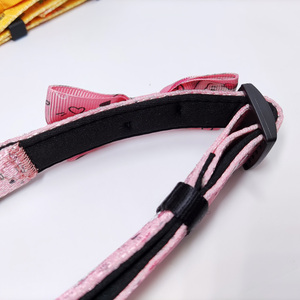 <span class=keywords><strong>Collar</strong></span> para Perro o Gato con Lazo, Diseño Personalizado con Logotipo, Lindo, Rosa, Suave, Duradero, de Poliéster y Nailon, con Estampado de Moño, Accesorios para Mascotas - Product Image 6