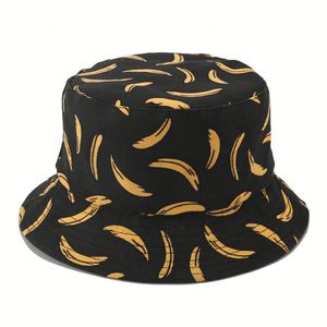 Chapeau Bob Imprimé Banane Protection UV Réversible pour l'Été Chapeaux <span class=keywords><strong>de</strong></span> Plage Amusants à Motifs Fruités pour Femmes et Hommes - Product Image 6