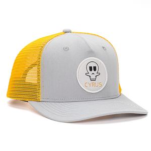 Gorras Trucker con Logotipo de Parche Tejido en Sarga de Algodón, Gorras Estructuradas de 5 Paneles con Malla Trasera Personalizadas - Product Image 1