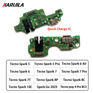 Porta di ricarica di ricambio per Tecno Pop 7 4 Spark 5 6 Air 7T 8C 8P 8T 10C Go Zero Pro X6811 CK6N CK7N KF7 LE8 pezzi di ricambio - Product Image 6