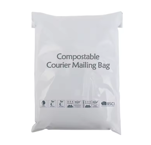 Emballage de vêtements compostables 2024 sles 100% sacs d'expédition pla biodégradables <span class=keywords><strong>EN</strong></span> <span class=keywords><strong>13432</strong></span> ASTM D 6400 - Product Image 1