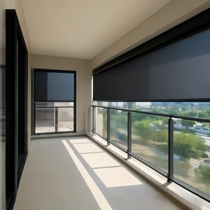 High Quality Built-In Metal Electric Plain Dreamy Vertical Blinds Fireproof UV Blocking 100% Blackout <strong>Octagonal</strong> <strong>Windows</strong> Factory - Product Image 2