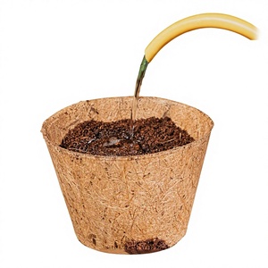 Natural Fiber Coir <b>Plant</b> Pot - Organic Seedling Growing Container for Horticulture Applications - Product Image 3