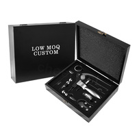 Superbe kit d'ouverture et d'accessoires pour le vin avec coffret en bois, kit cadeau d'accessoires pour le vin et coffret cadeau pour le vin