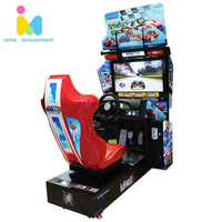 Machine de jeu vidéo de course automobile simulateur 3D haute définition, à monnayeur, type Outrun