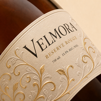 Étiquettes de vin personnalisées avec logo en relief, estampage à chaud en métal, impression UV sélective, étiquettes de whisky, impression dorée, étiquettes pour bouteilles de vin