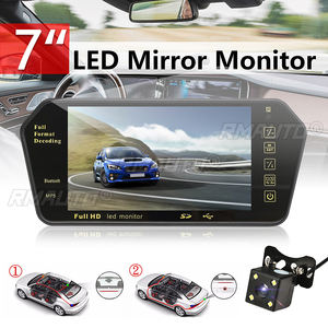 Reproductor MP5 con Bluetooth y Video, Monitor de Espejo Retrovisor para Auto con Pantalla LCD TFT a Color de 7 Pulgadas, Asistencia de Estacionamiento + Cámara de Reversa - Product Image 6