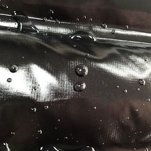 100% <span class=keywords><strong>Nylon</strong></span> Taffeta Vải Cho Thể Thao 0.08Cm Ribstop Sợi Màu Đen Sáng Bóng PU Hai Lớp Nhỏ Gọn Kênh Dệt Kỹ Thuật Áo Khoác - Product Image 3