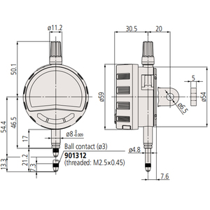 Jauge de profondeur ABSOLUTE Mitutoyo 543-710B, résolution 0,01 mm, métrique - Product Image 3