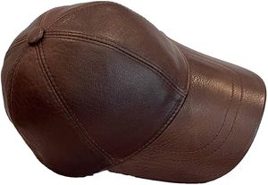 Casquette de baseball en cuir personnalisée, conçue pour la durabilité, le confort et l'image de marque de luxe, 100% cuir de vache véritable - Product Image 4