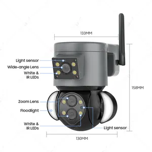 2022 nuovo arrivo telecamera di sorveglianza Wifi auto motion tracking telecamera IP Ptz con telecamera per visione notturna a infrarossi