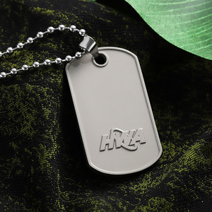 Fornitore Targhette Militari 3D Double Face con Logo Lettere e Numeri Personalizzati Nichel Opaco Collane alla Moda per Uomo e Donna con Catenina - Product Image 6