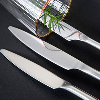 Couverts en acier inoxydable pour restaurant et hôtel, vaisselle en argent, cuillère à steak, fourchette et couteau