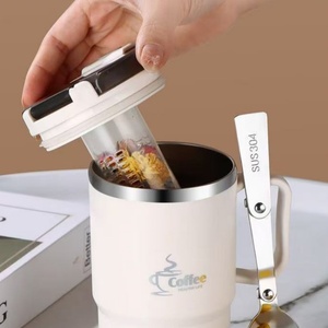 Vente chaude Tasse à café isolée en acier inoxydable à double paroi personnalisée avec logo de <span class=keywords><strong>bureau</strong></span> Tasse à eau en plastique pour lait - Product Image 6