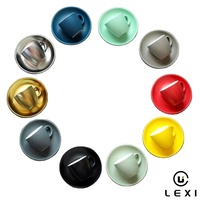 Collection de tasses et soucoupes à expresso Ten Tone, finition dorée, argentée, brillante, menthe, mate, rouge, turquoise, noir, gris, blanc, ensemble de café en porcelaine, cadeau