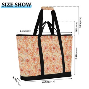 Hawaii Patterns Portable Lunch Bag Food Thermal Lunch Tote Oxford Cloth Cooler Bag Insulated Large Picnic Bag - Product Image 4