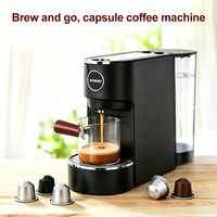 Machine à café à capsules 20 bars avec expresso et lungo réglables, réservoir amovible de 1,2 L pour hôtel et bureau
