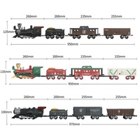Kit de train à vapeur classique télécommandé avec fumée réaliste, lumières LED, effets sonores, jouet ferroviaire électrique fonctionnant sur piles