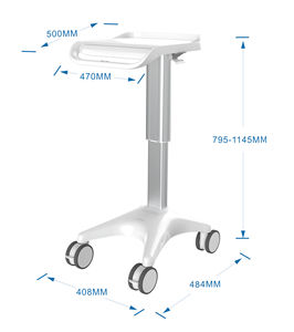 Chariot médical avec plateau <span class=keywords><strong>pour</strong></span> ordinateur <span class=keywords><strong>portable</strong></span> et support <span class=keywords><strong>pour</strong></span> scanner buccal, chariot médical mobile <span class=keywords><strong>pour</strong></span> hôpital, salon de beauté - Product Image 3