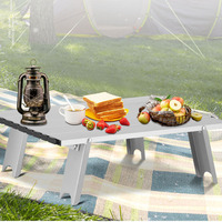 Vente en gros usine chinoise nouvelle table de pique-nique portable en alliage d'aluminium simple et légère pliable pour le camping