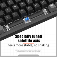 New Mix Color Backlit RGB Gaming Mechanical Keyboard Green Red Switches 98 Keys USB Wired Plug Play Hot Swappable Anti-Ghosting