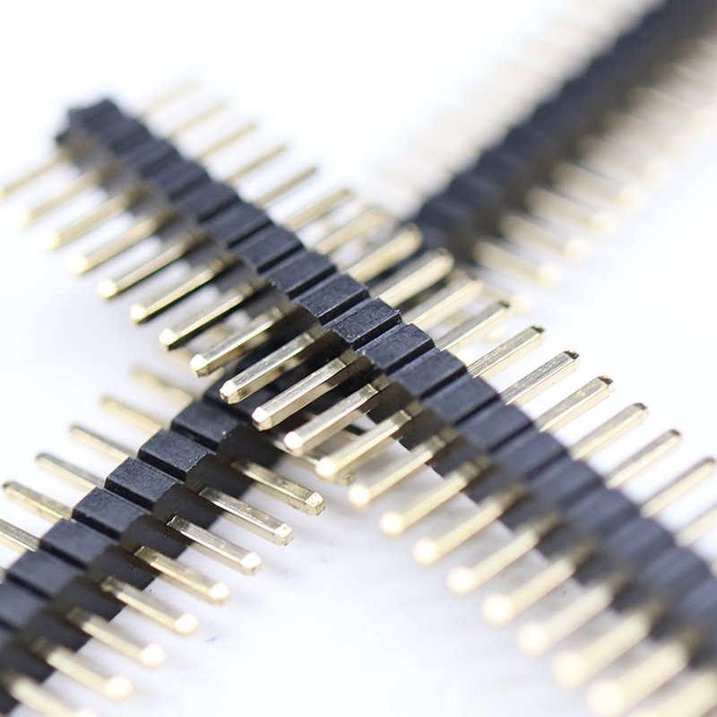 1 до 40 контактов 0,8/1,0/1,27/2,0/2,54 мм шаг, прямой Однорядный двухрядный разъем pcb, штырьковый разъем