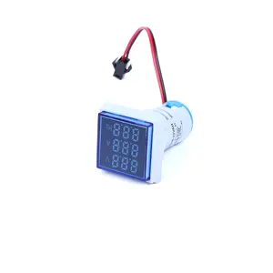 Amperometro 50-500V 0-100A 20-75hz del voltmetro di ca di digital del tester di frequenza di digital Hz di ca di AD16-22VAH 22mm digital