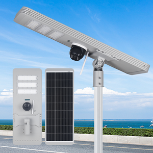 All in One Solar Street Light With 4G WiFi CCTV Camera  IP65 Waterproof Outdoor Monitoring Lamp for Parking Lot Rural Road