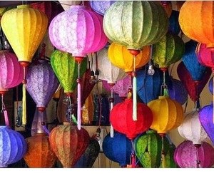 Lanterne en soie design uni Vietnam pour décoration de vacances Tet - Product Image 6